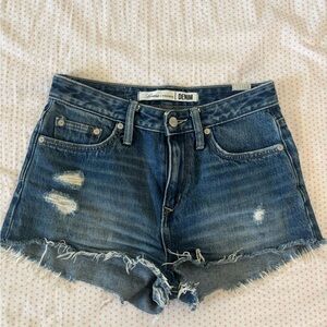 Lovers + Friends Distressed Denim Jean Shorts - Blue